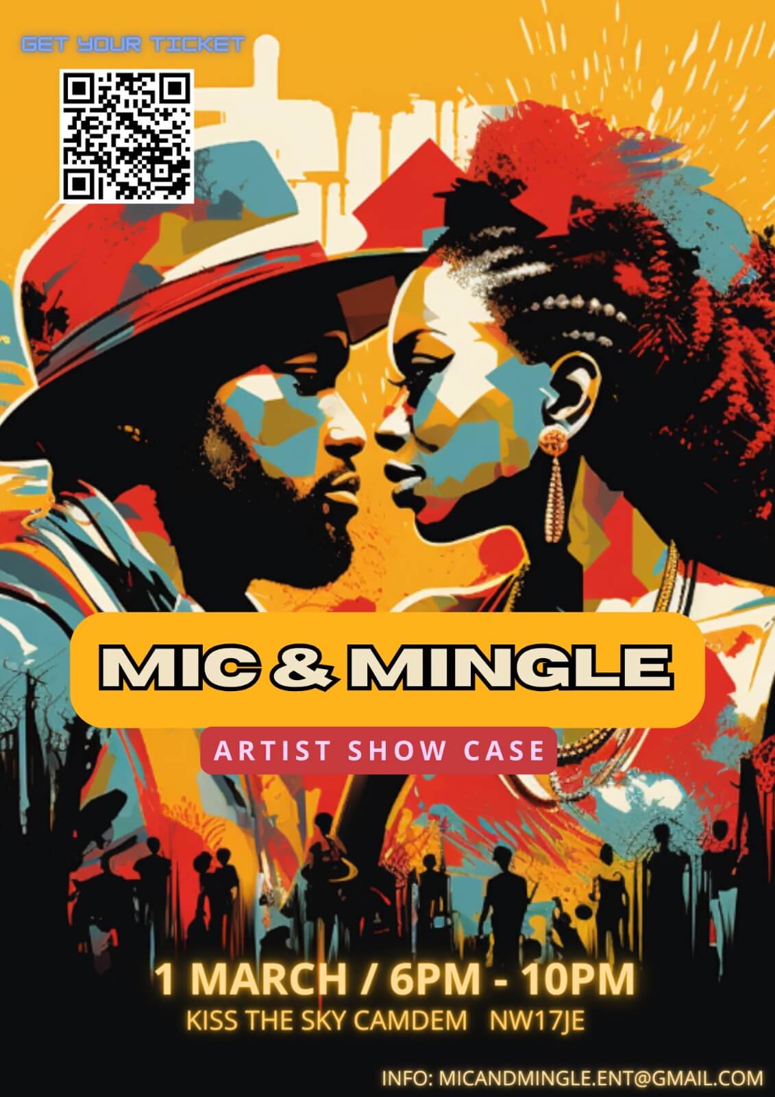 Mic and Mingle Art Show Case